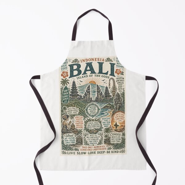 Item preview, Bali Ubud Canggu Island of the Gods Indonesia Travel Typography designed and sold by Places On Earth.