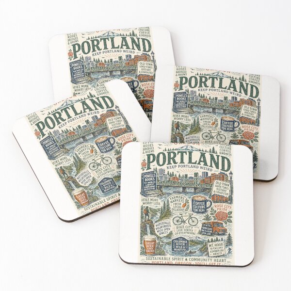 Item preview, Portland Oregon Rose City Mount Hood Pacific Northwest Travel designed and sold by Places On Earth.