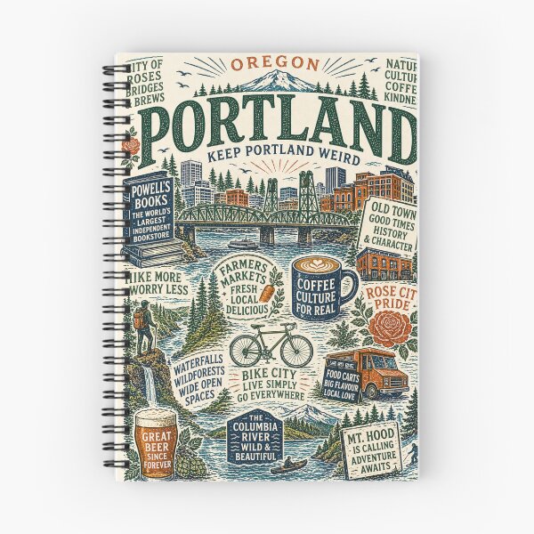 Item preview, Portland Oregon Rose City Mount Hood Pacific Northwest Travel designed and sold by Places On Earth.