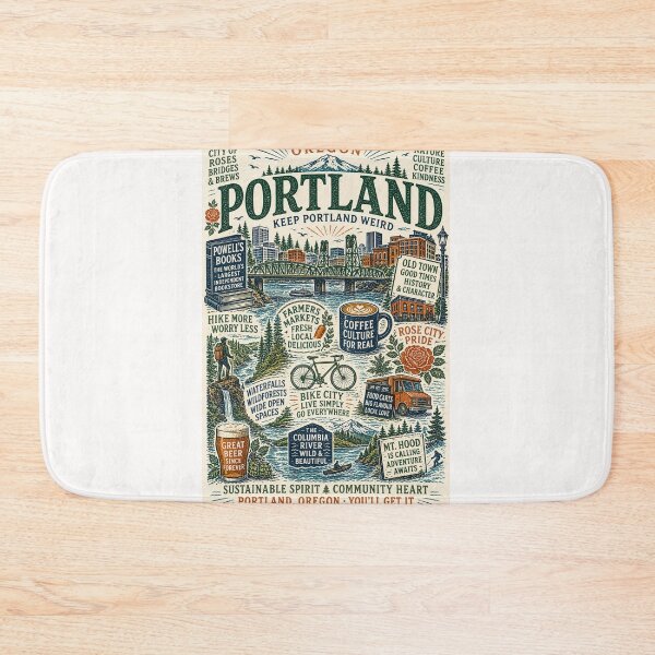 Item preview, Portland Oregon Rose City Mount Hood Pacific Northwest Travel designed and sold by Places On Earth.
