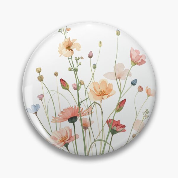 Item preview, Minimal Pastel Wildflower Bouquet – Delicate Botanical Floral Illustration designed and sold by Phil Falkson.
