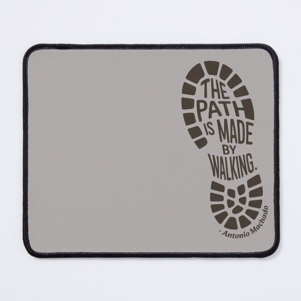 Item preview, Hiking quote, hiking boot footprint. The path is made by walking designed and sold by TeeArtWorld.