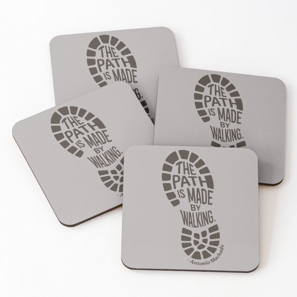 Item preview, Hiking quote, hiking boot footprint. The path is made by walking designed and sold by TeeArtWorld.