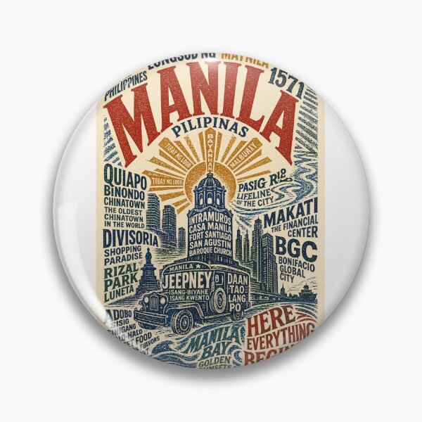 Item preview, Manila Philippines Intramuros Jeepney Pasig River Cityscape designed and sold by Places On Earth.