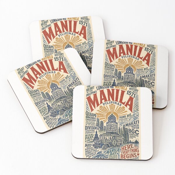 Item preview, Manila Philippines Intramuros Jeepney Pasig River Cityscape designed and sold by Places On Earth.