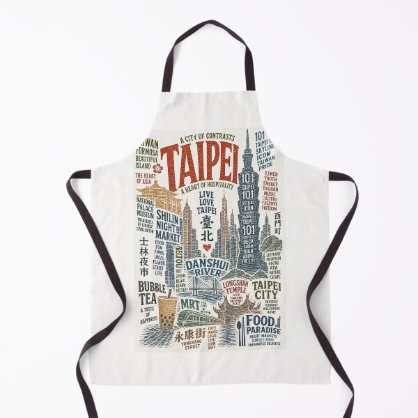 Item preview, Taipei Taiwan Taipei 101 Shilin Night Market Cityscape Typography designed and sold by Places On Earth.