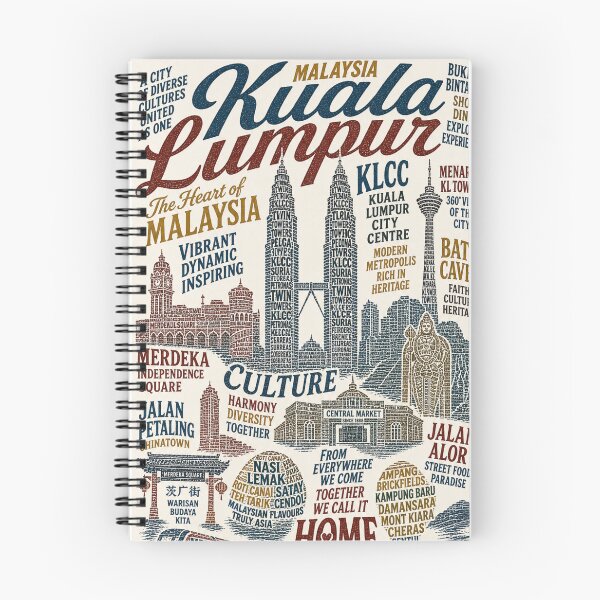 Item preview, Kuala Lumpur Malaysia Petronas Towers KLCC City Skyline Typography designed and sold by Places On Earth.