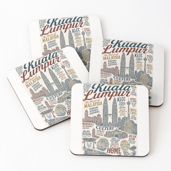 Item preview, Kuala Lumpur Malaysia Petronas Towers KLCC City Skyline Typography designed and sold by Places On Earth.