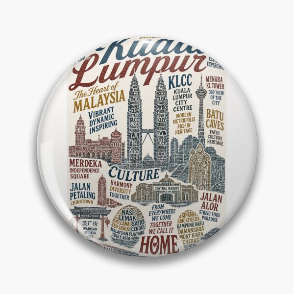 Item preview, Kuala Lumpur Malaysia Petronas Towers KLCC City Skyline Typography designed and sold by Places On Earth.