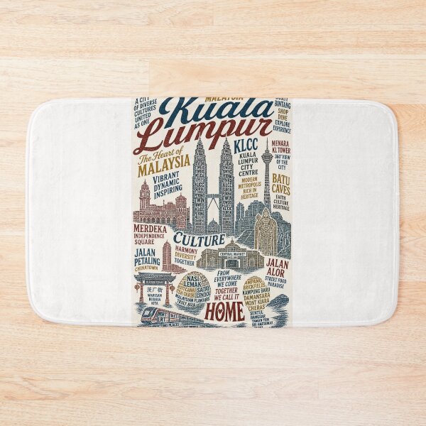 Item preview, Kuala Lumpur Malaysia Petronas Towers KLCC City Skyline Typography designed and sold by Places On Earth.
