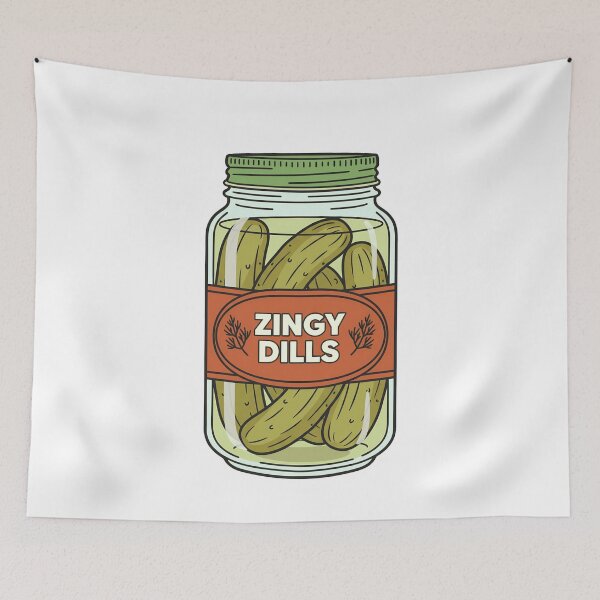 Item preview, Vintage Zingy Dills Pickle Jar Retro Food designed and sold by k3rstman1.