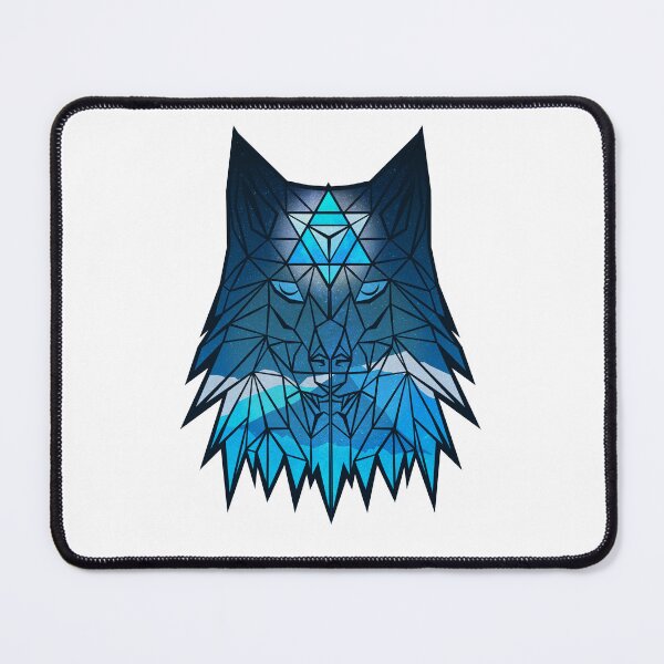 Item preview, Geometric Wolf Spiritual Animal Design Dark Background designed and sold by ART-J-JAKE Wear.