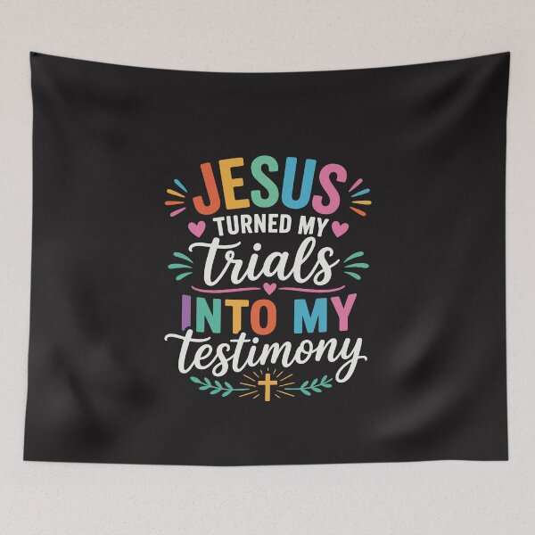 Item preview, Jesus Turned My Trials Into My Testimony Christian Faith Design designed and sold by kiralynstration.