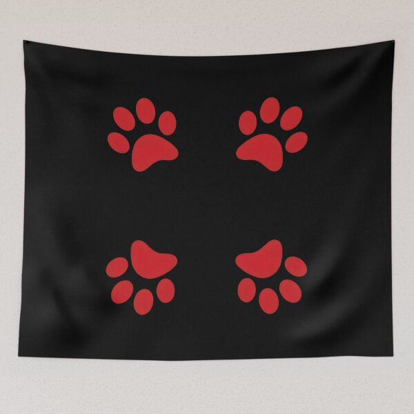 Item preview, Four maroon dog paw prints designed and sold by OlyvieArt.
