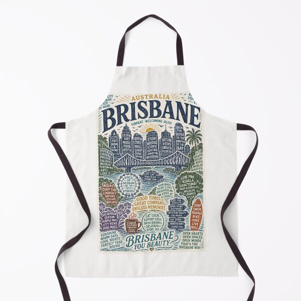 Item preview, Brisbane Australia Story Bridge South Bank River City Travel Typography designed and sold by Places On Earth.