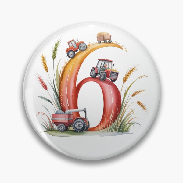 Item preview, Cute Farm Tractor Number 6 Kids designed and sold by HumanMess.