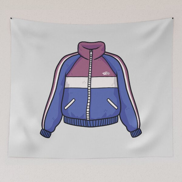 Item preview, Vintage Retro Blue Red Track Jacket designed and sold by Anne97s.