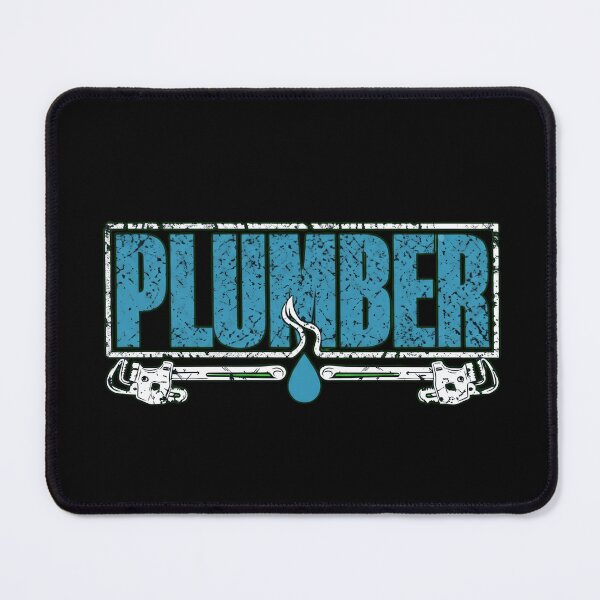 Item preview, Vintage Plumber Typography Design with Pipe Wrenches and Water Drop designed and sold by haitrieuic96.