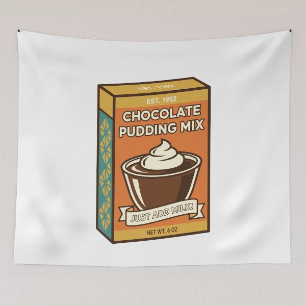 Item preview, Vintage Chocolate Pudding Mix Box Retro Food Style designed and sold by k3rstman1.