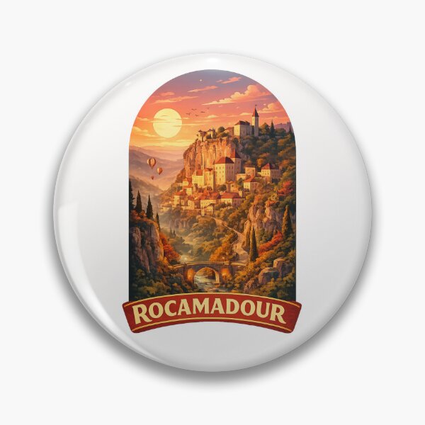 Item preview, Rocamadour France Medieval Cliff Village Dordogne Valley Sunset Scene designed and sold by Places On Earth.
