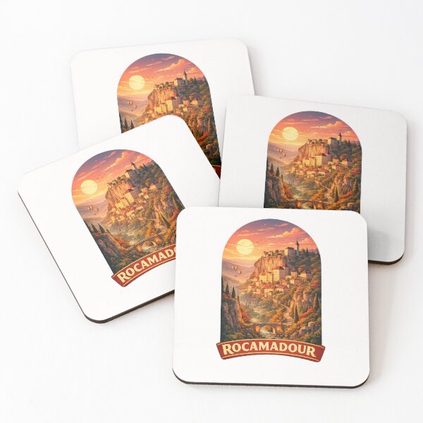 Item preview, Rocamadour France Medieval Cliff Village Dordogne Valley Sunset Scene designed and sold by Places On Earth.