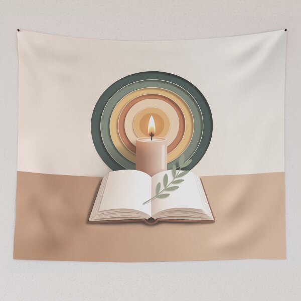 Item preview, Candlelit Journal Wall Art  designed and sold by TrendMorphic.