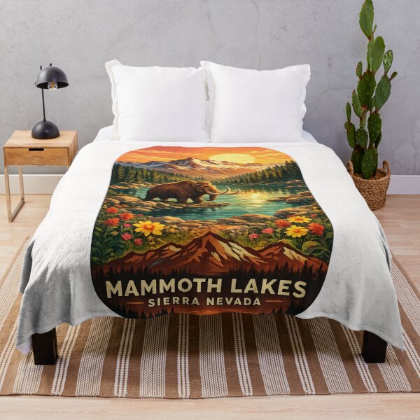 Item preview, Mammoth Lakes Sierra Nevada Woolly Mammoth Alpine Lake Mountain Sunset designed and sold by Places On Earth.