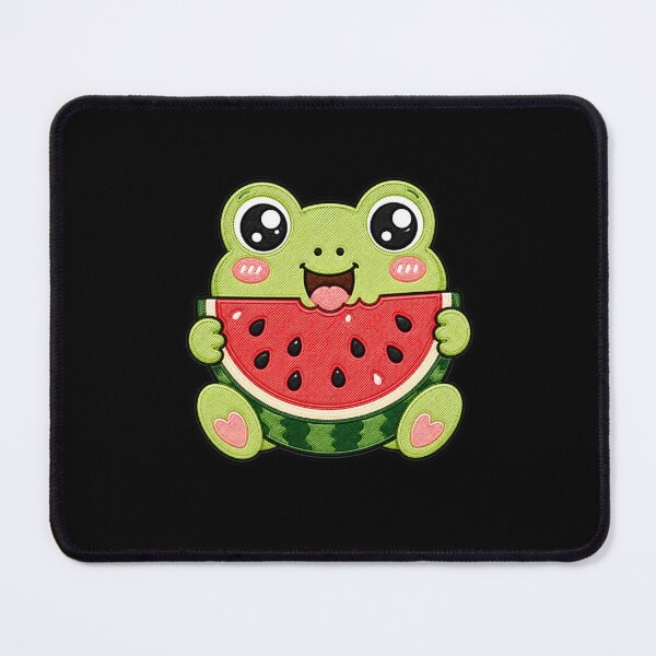 Item preview, Watermelon Frog Cute Kawaii Cartoon Design designed and sold by ColorSplash123.