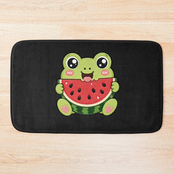Item preview, Watermelon Frog Cute Kawaii Cartoon Design designed and sold by ColorSplash123.