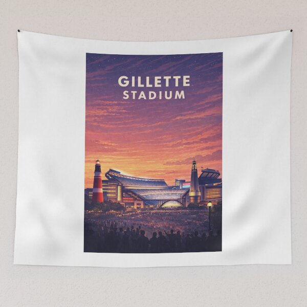 Item preview, Gillette Stadium Foxborough Massachusetts Patriots Skyline Evening Scene designed and sold by Aryabek.