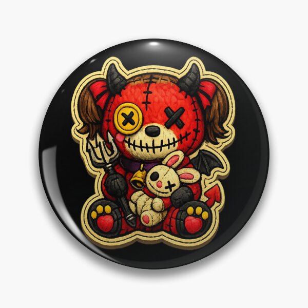 Item preview, Creepy Cute Devil Girl Plush - Voodoo Demon Doll with Bunny designed and sold by myforestfog.
