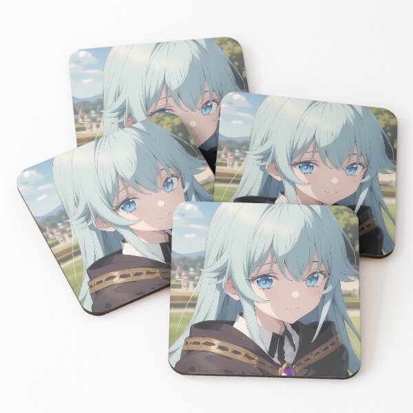 Item preview, Elfaria Albis Serfort Wistoria Garden Cloak Blue Eyes Portrait designed and sold by 108Recordings.