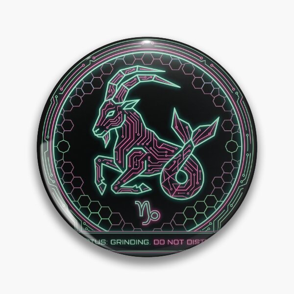 Item preview, Capricorn Cyberpunk Zodiac Status Grinding Do Not Disturb Funny Astrology Design designed and sold by StillWildink.