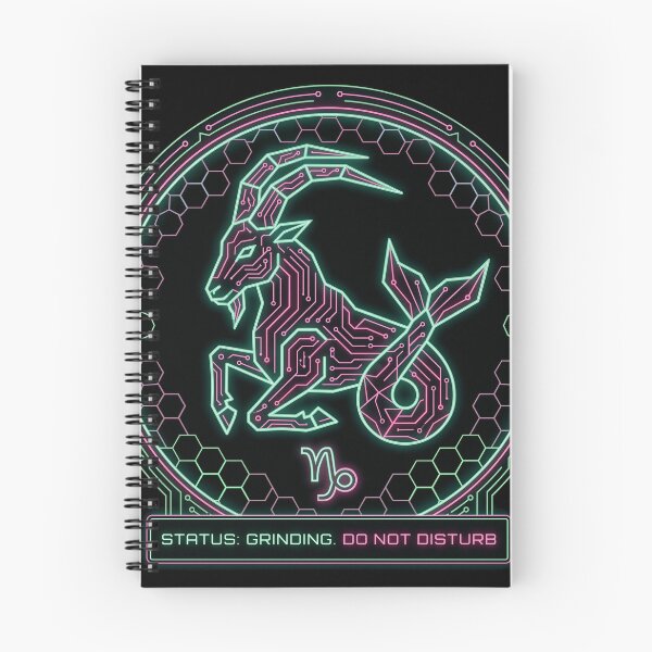 Item preview, Capricorn Cyberpunk Zodiac Status Grinding Do Not Disturb Funny Astrology Design designed and sold by StillWildink.
