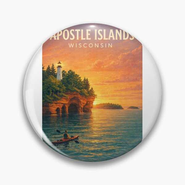 Item preview, Apostle Islands Bayfield Wisconsin Lake Superior Lighthouse Kayaking Coast designed and sold by Aryabek.