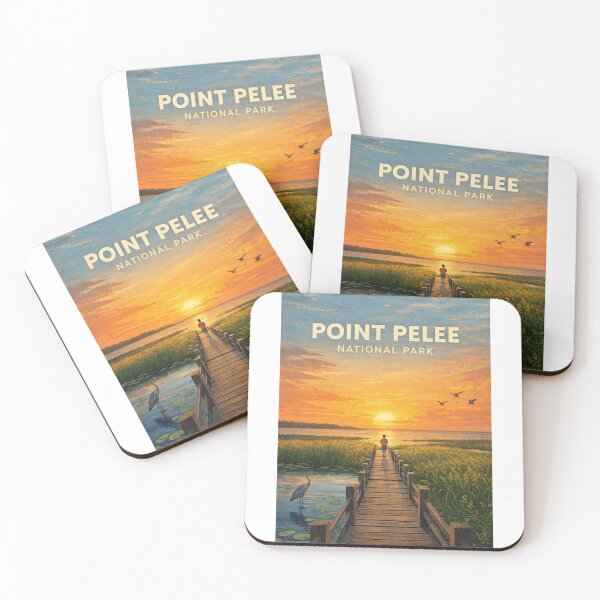Item preview, Point Pelee National Park Marsh Boardwalk Sunset on Lake Erie Ontario designed and sold by Aryabek.