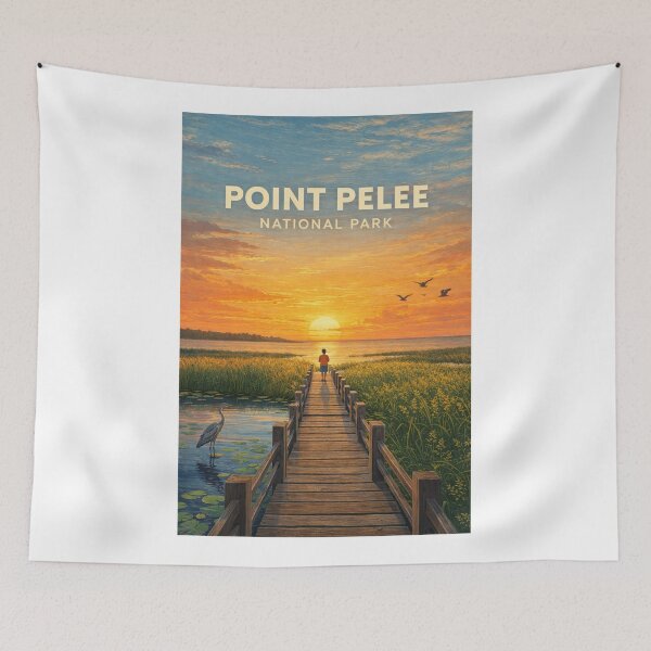 Item preview, Point Pelee National Park Marsh Boardwalk Sunset on Lake Erie Ontario designed and sold by Aryabek.