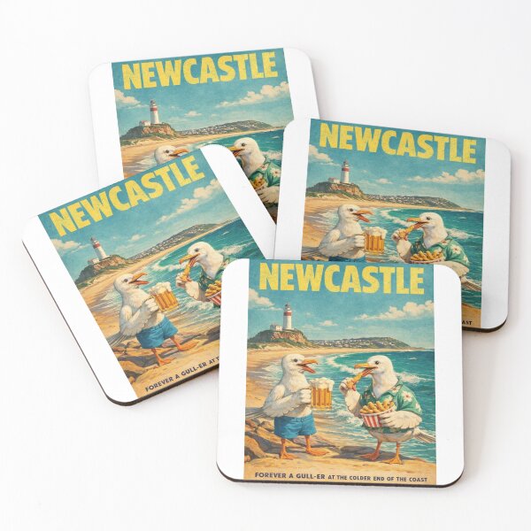 Item preview, Newcastle Beach Lighthouse and Seagull Coastal Humor Australia designed and sold by Aryabek.