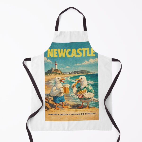 Item preview, Newcastle Beach Lighthouse and Seagull Coastal Humor Australia designed and sold by Aryabek.