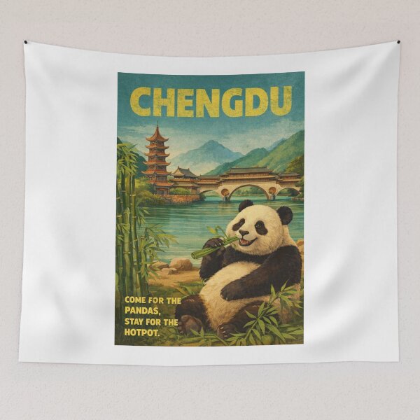 Item preview, Chengdu Panda Bamboo Garden and Sichuan Riverside Pagoda designed and sold by Aryabek.