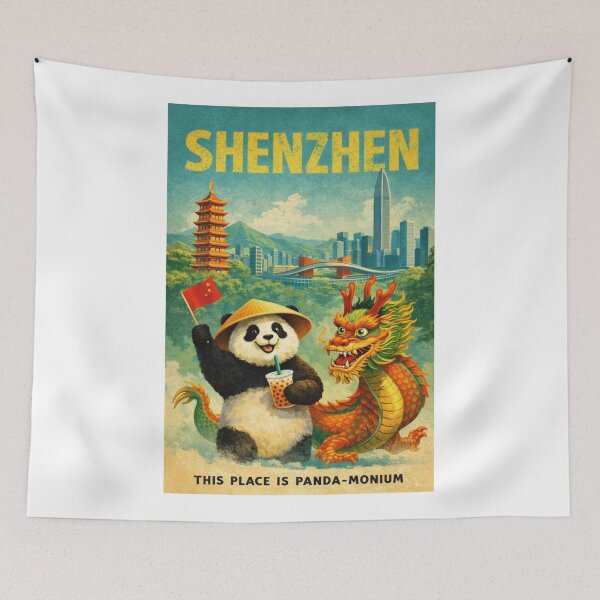 Item preview, Shenzhen Panda Dragon Skyline and Futian Modern China designed and sold by Aryabek.