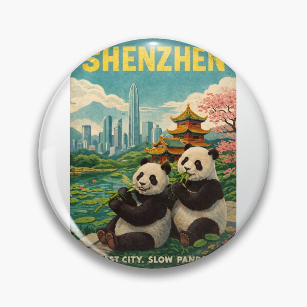 Item preview, Shenzhen Cherry Blossoms and Panda Garden Skyline in Guangdong designed and sold by Aryabek.