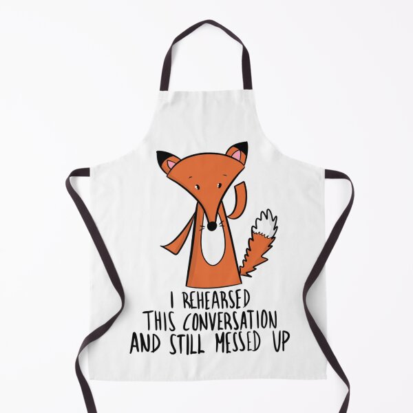 Item preview, Funny Social Anxiety Fox - Rehearsed Conversation designed and sold by DesignFreakArt.