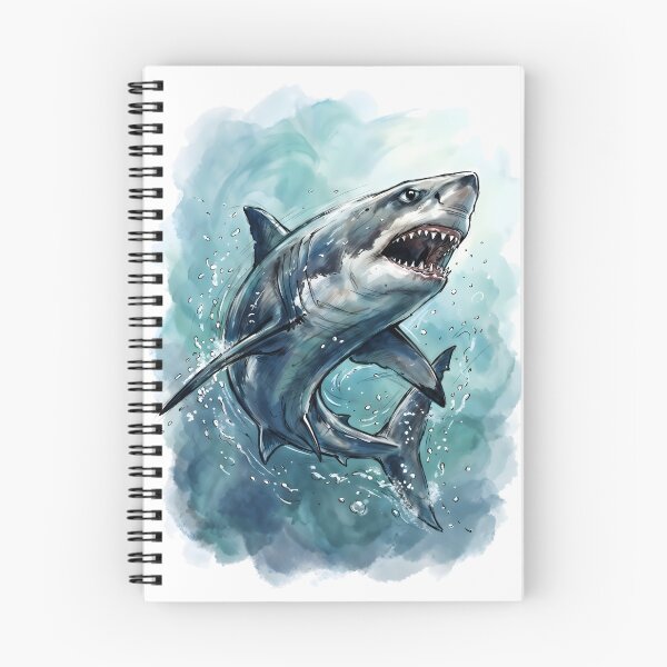 Item preview, Great White Shark Swimming Under Ocean Sunlight designed and sold by RubisLeaf.