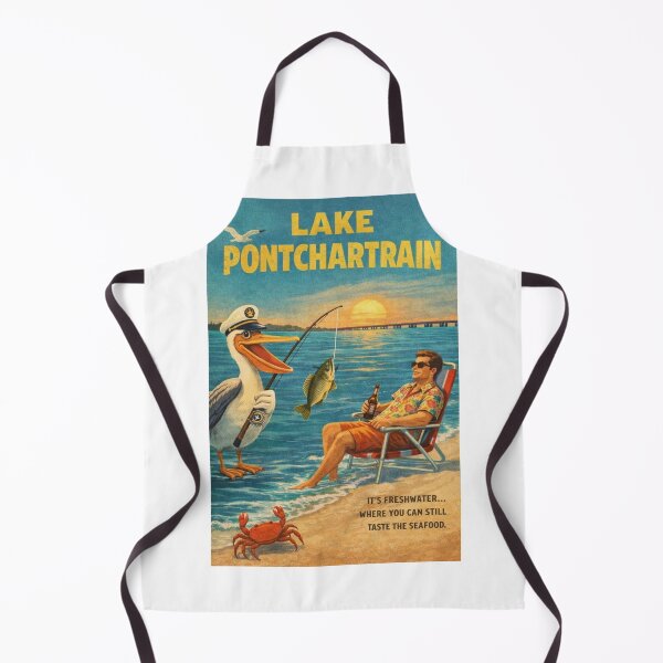 Item preview, Lake Pontchartrain Louisiana Pelican Fishing Gulf Coast Sunset designed and sold by Aryabek.