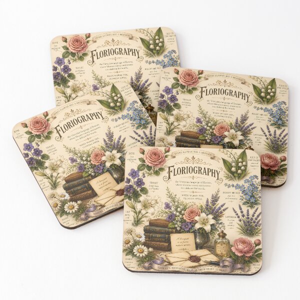Item preview, Floriography Vintage Botanical Print – Language of Flowers Illustration designed and sold by Sybille-Yates.