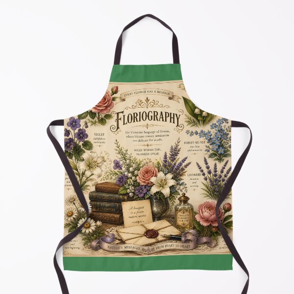 Item preview, Floriography Vintage Botanical Print – Language of Flowers Illustration designed and sold by Sybille-Yates.