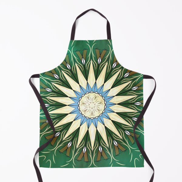 Item preview, Emerald Green Geometric Mandala Star Art designed and sold by SahmatArt.