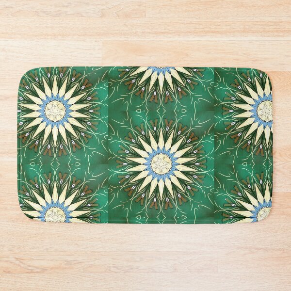 Item preview, Emerald Green Geometric Mandala Star Art designed and sold by SahmatArt.
