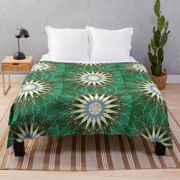 Item preview, Emerald Green Geometric Mandala Star Art designed and sold by SahmatArt.